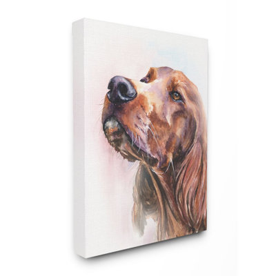 « irish setter dog animal, peinture à l’aquarelle », impression sur toile
