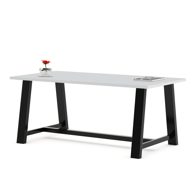 Midtown Solid Wood Breakroom Table, Gray, 30" H x 72" L x 36" W