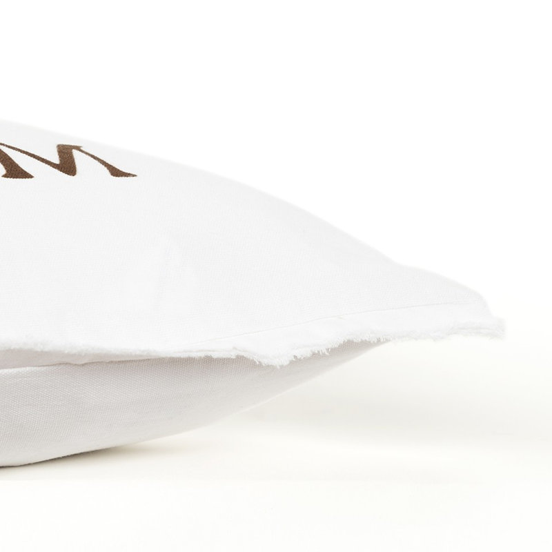 Coussin décoratif brun et blanc Get Off My Nuts