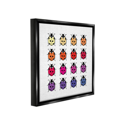 «Rainbow Ladybugs Motif Floater Frame» par Martina Pavlova sur toile