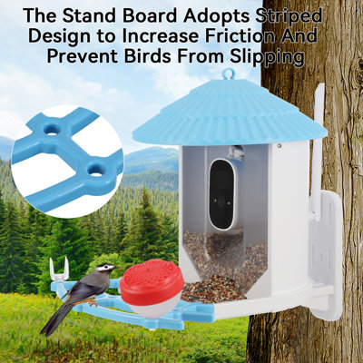 Wetumka Bird Feeder with Camera Solar Powered, 4MP HD, AI Identify 11000+ Bird, 32GB Card