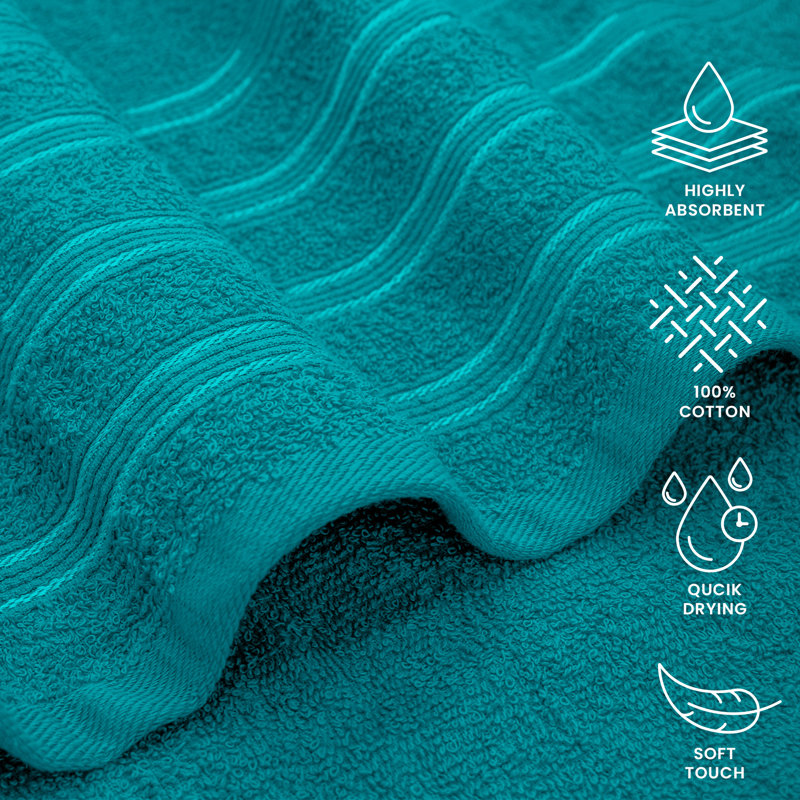 Petrine Premium Deluxe 100 Percent Cotton Bath Sheet, Turquoise