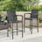 High Back Outdoor Bar Stools, Set of 2, PE Rattan Wicker Design with Sturdy Steel Frame, Elegant and Durable Chairs for Patio, Garden, and Poolside-186832830