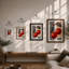 Cherries and Geometry Modern - Framed Print-1125724218-1125724216