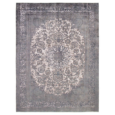 Saga One-of-a-Kind 8'11" X 11'9" 1990s Wool Area Rug Grey