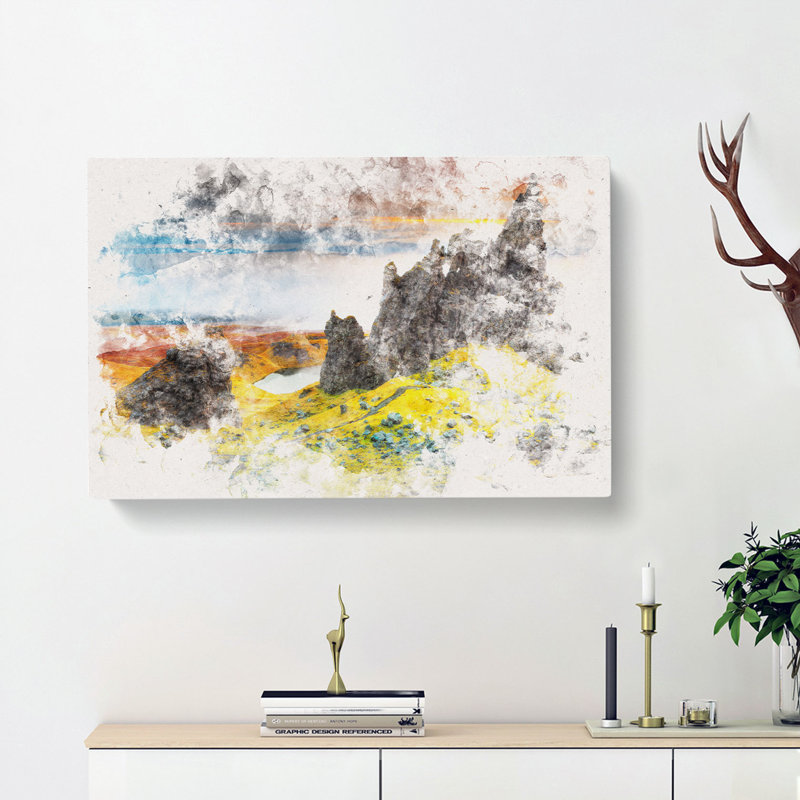 View from the Old Man of Storr in the Isle of Skye - Wrapped Canvas, 45cm H x 76cm W x 4cm D
