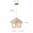1-Gold woven adjustable iron pendant light