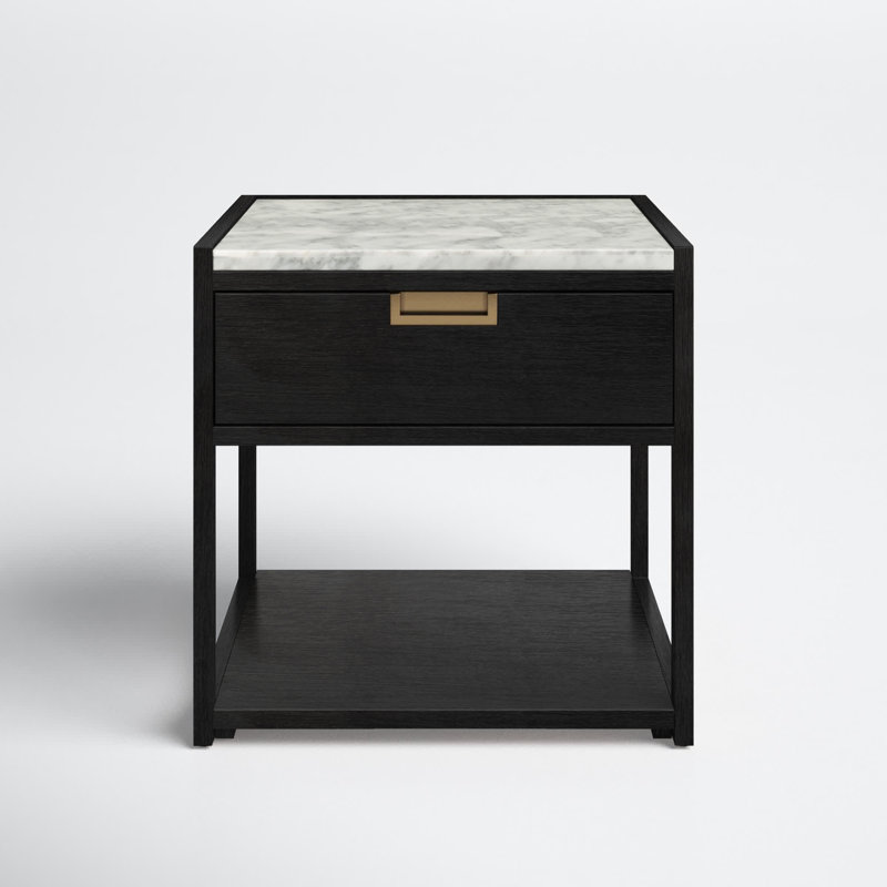 Eliane 1 - Drawer 19.5" Nightstand, Black