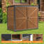 Armoire de rangement extérieure 50,4 pouces avec cadre en métal pour le jardin