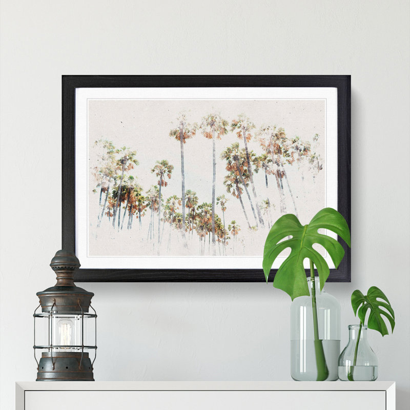 Palm Trees in Sri Lanka - Framed Print, Black Framed, 33cm H x 45cm W x 2cm D