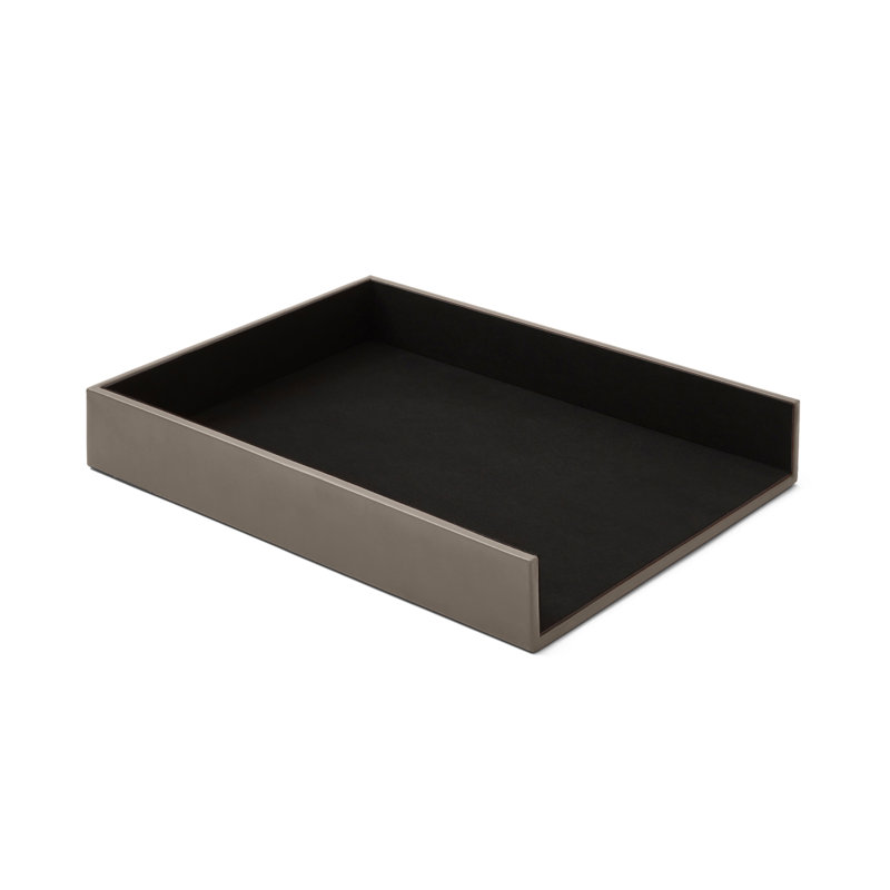 Amirra Leather Paper Organiser, Taupe Grey