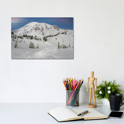 On The Trails At Mt Rainier by Louis Ruth - Wrapped Canvas Print