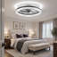 Ventilateur de plafond moderne avec lumières DEL orientables vers le haut et vers le bas à intensité variable avec télécommande-2041388962