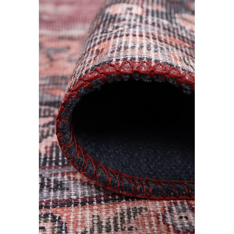 Vonzay Burgundy Area Rug - 100% Polyester, 59 x 90.6 inches | 1850 g/m², 0.16 inches Pile Height | Recycled Poly Cotton Underside | Soft, Durable, and Easy to Maintain | Perfect for Living Room, Bedroom & Office Decor