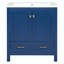 Meuble-lavabo simple 30 po avec plateau en résine Cordle-457287394