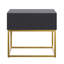 Atahan 50cm W Steel Bedside Table-481669595