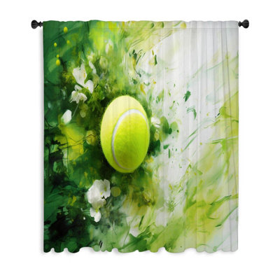 Rideaux de fenêtre de tennis, occultant de balles et voilages - 1 panneau