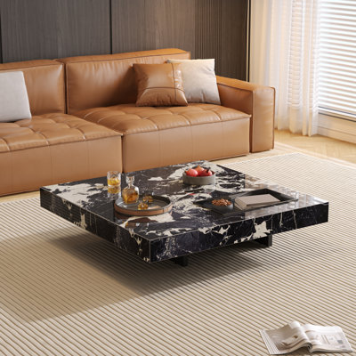 Briamarie 39.37'' Square Sintered Stone Coffee Table