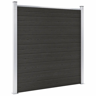 Minisink Fence Panel WPC 180x186 cm Black