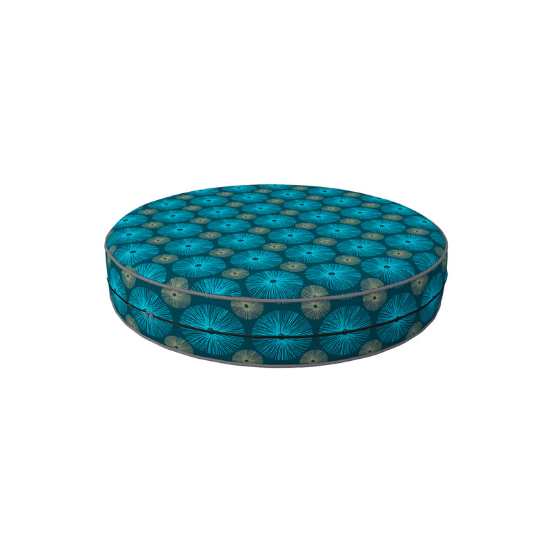 Decorative Indoor Outdoor Waterproof Round Cushion Cover, Patio UV Resistant Seat Cushion Cover, 12.7cm H x 68.6cm W