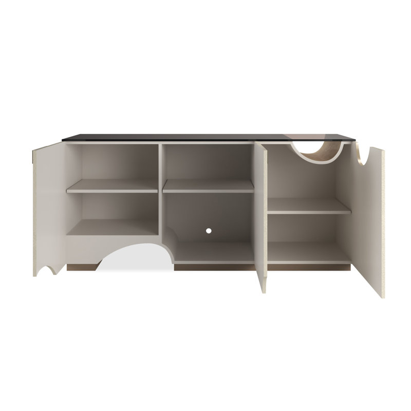 Chasm Media 72 in. Glass Console Table