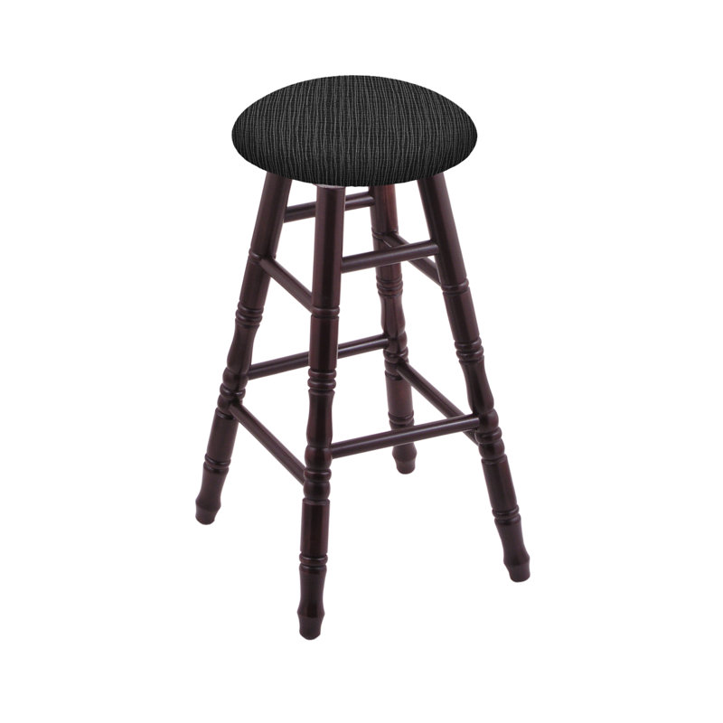 30" Swivel Bar Stool, Dark Cherry Maple, Graph Coal, Extra Tall (36" Seat Height)