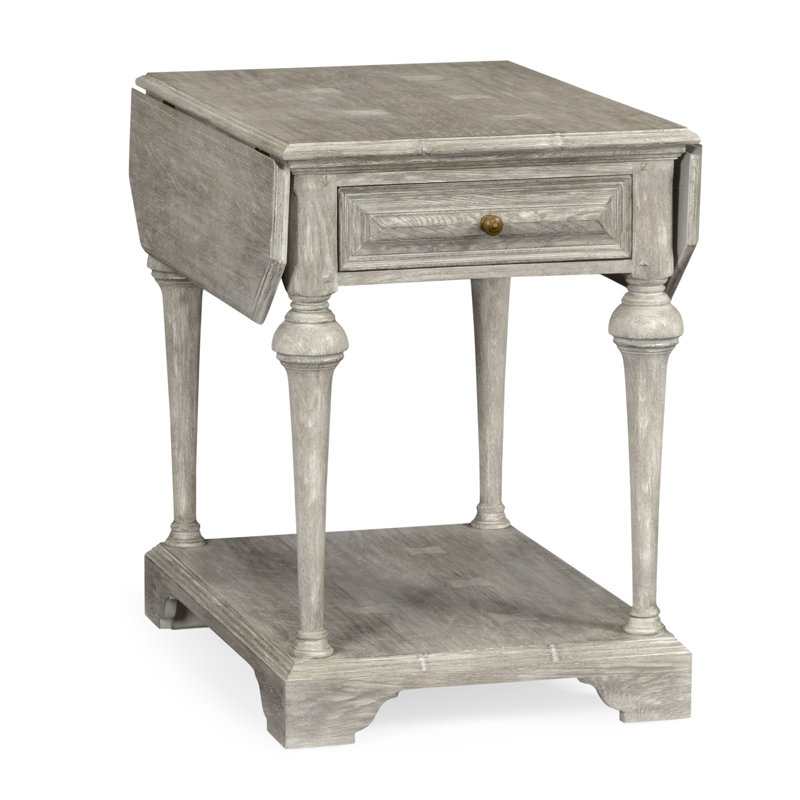 Sherwood Oak Solid Wood End Table, Grayed Oak