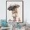 Mignon bébé avec parapluie, jour de pluie - décoration murale pour enfants