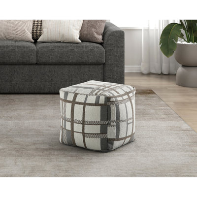 Pouf carré recouvert de tissu - capacité de poids de 300 lb, antidérapant, h 16 po, options multicolores, repose-pieds avec base antidérapante, roulement