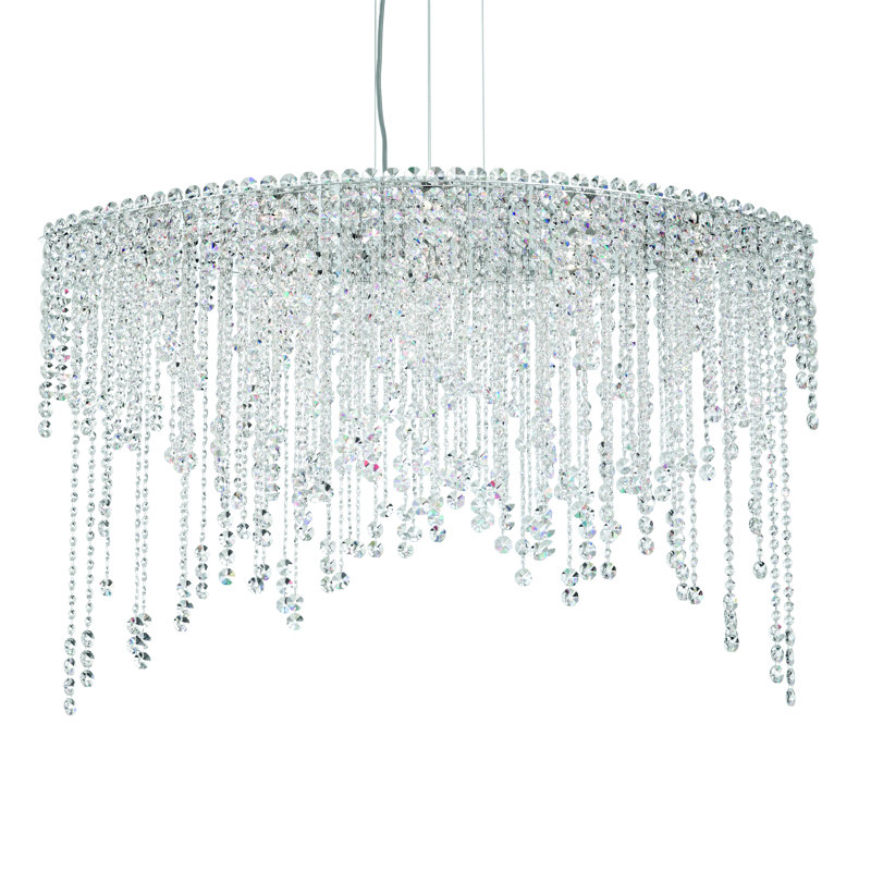 Chantant 8 - Light Chandelier, Heritage Handcut Clear