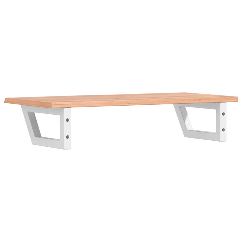 Bracket Shelf, 2cm H x 80cm W x 40cm D, White/Light Brown