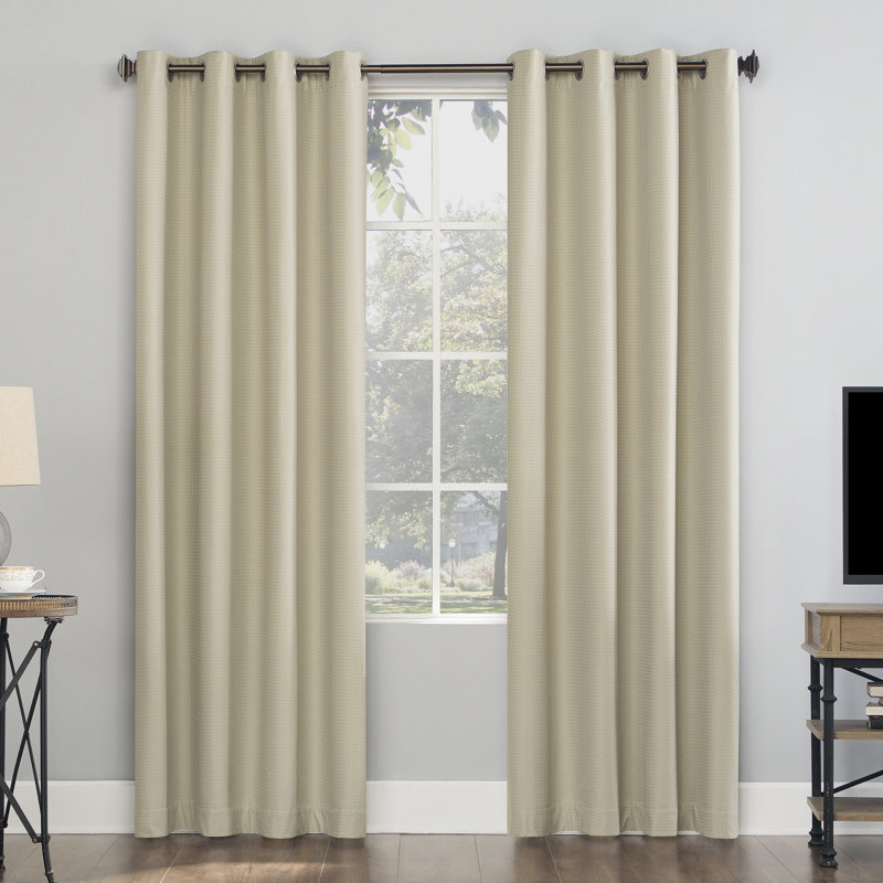 Panneau de rideau 100% occultant avec œillets Sun Zero Array, Blanc colombe, l 50 po x L 96 po