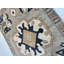 Tapis oriental oriental ivoire / bleu marine / orange 9 pi x 12 pi