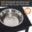 23" Elevated Dog Bowl Holder - Black. Enhances Digestion Efficiency. 2 Stainless Steel Bowls. . Appealing Design. Non-slip Base. Water Black Pet Feeding Station. Functionality. Constructed.