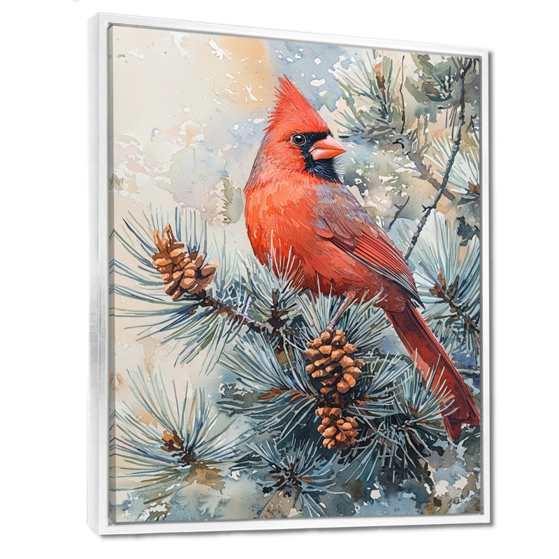 Ferrel - grand oiseau, art mural, Impression encadrée sans passe-partout, H 32 po x l 16 po, Blanc