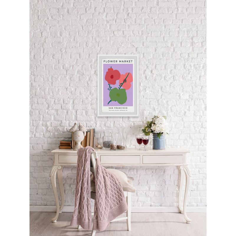 San Francisco Poppies - Single Picture Frame Print, 45cm H x 38cm W