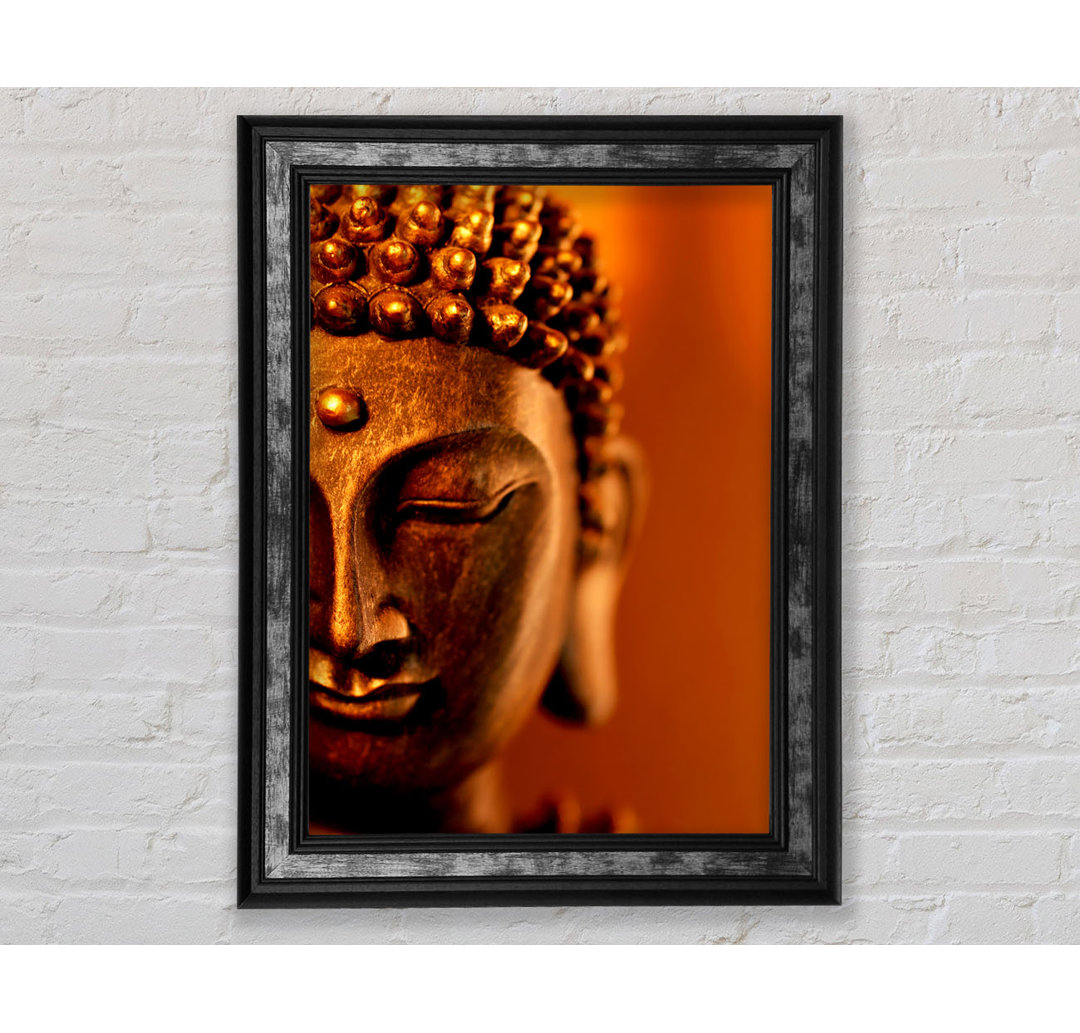 Buddha Face Orange - Druck