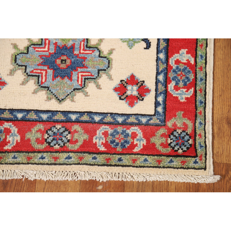 Tapis décoratif ivoire Kazak