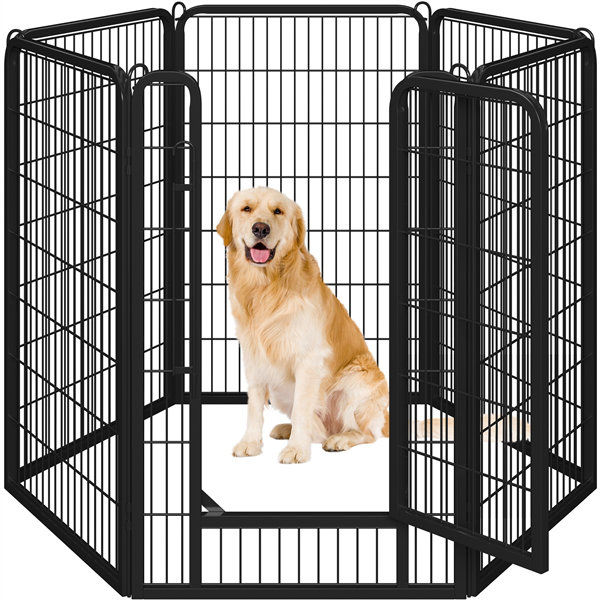 Outdoor Metal Outdoor Indoor Dog Pen with Door, 48" H x 28" W x 0.59" D