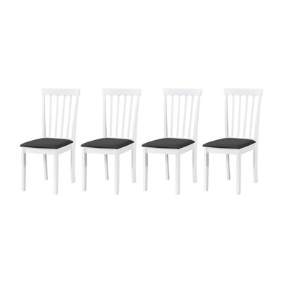 Kazuha Set of 4 Wood Dining Chairs - Upholstered Modern Dining Room Kitchen Armless Side Chair