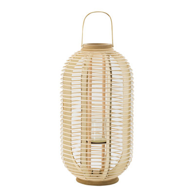24.8'' H Rattan Floor Lantern
