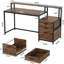 Bureau d'ordinateur compact, style industriel