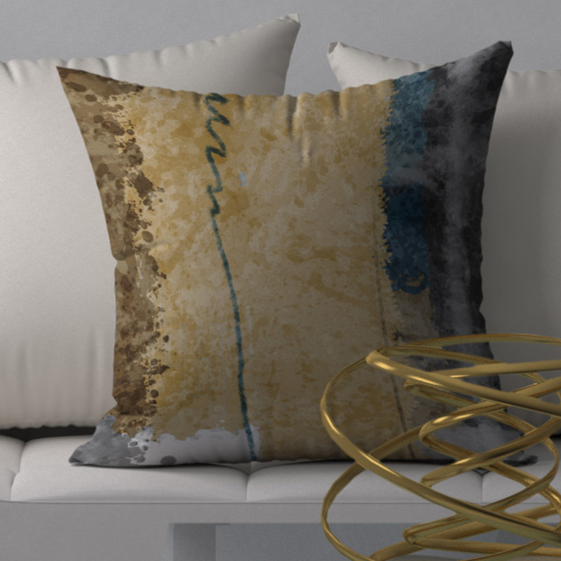 Abstract Throw Pillow, 24" H x 24" W