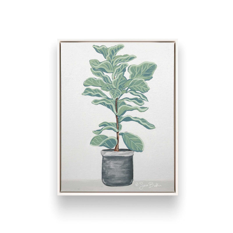 «Pots Patience I» par Sara Baker, reproduction d'art, L 24 po x H 32 po, Toile avec cadre, Blanc