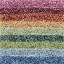 Surrey Stripe Hand-Tufted Plush Wool Rug High-Low Rainbow Multicolor-966528111