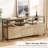 66.7" Modern TV Stand for TVs up to 75", Wood Entertainment Center with Open Display Shelves, 3 Hidden Storage Cabinets, Metal Frame & Soft-Close Doors