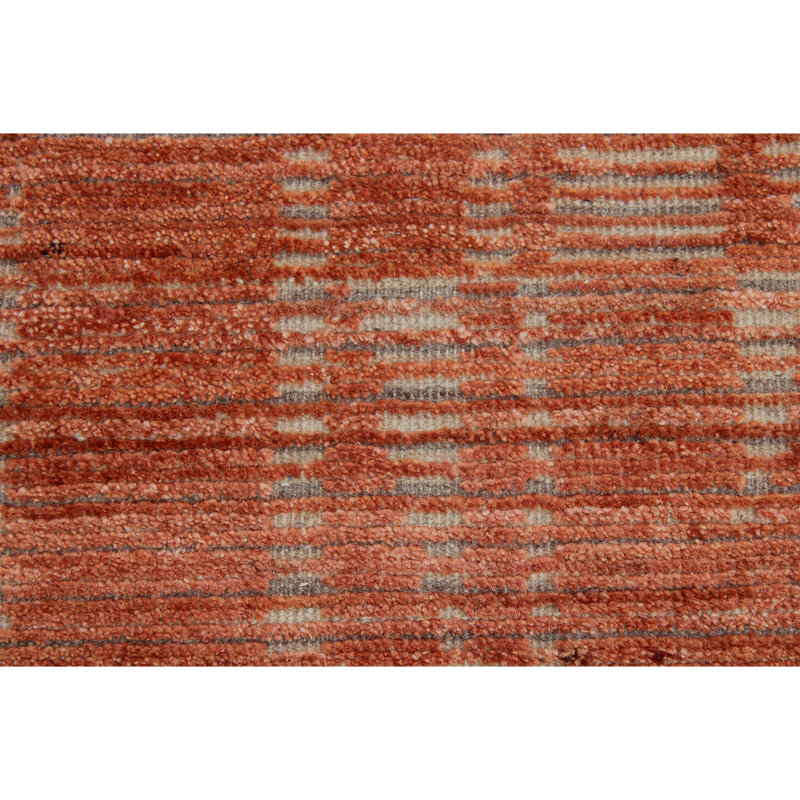 Tapis rouille de haute qualité noué à la main, Rectangle de 5 pi x 8 pi