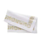 Rose Embroidered Border Napkin