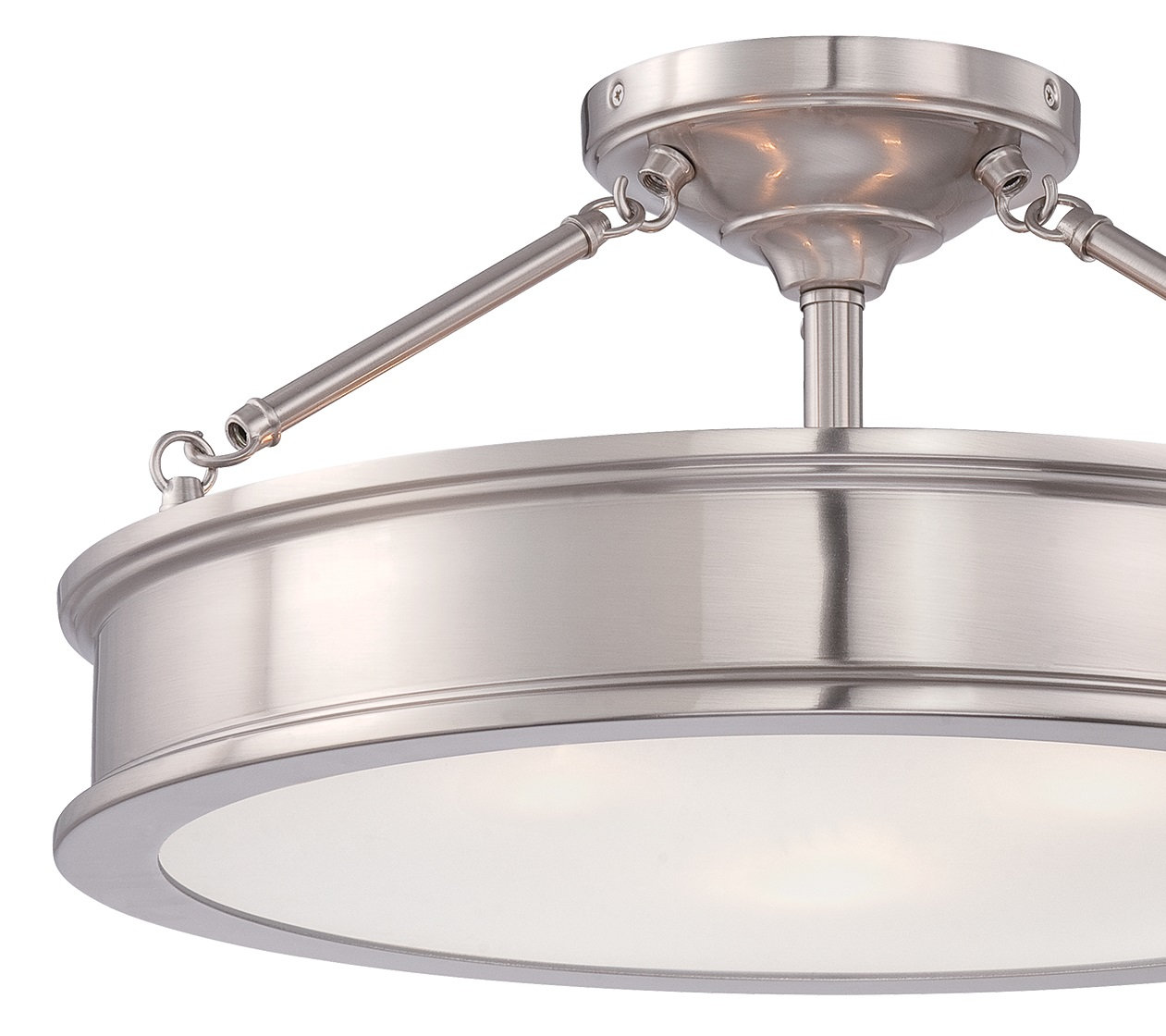 Everlee 3-Light Semi Flush Mount, Brushed Nickel