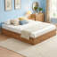Structure de lit double en bois avec rangement relevable, aucun sommier nécessaire, brun rustique-1295656429-1295656428
